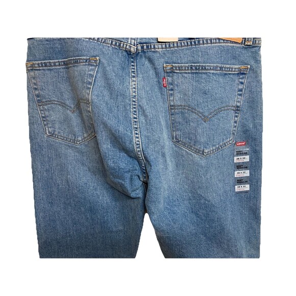 Men's Levi's 505 Regular Fit Jeans Stretch Blue Light Wash Size 38x32 NWT - Picture 6 of 8